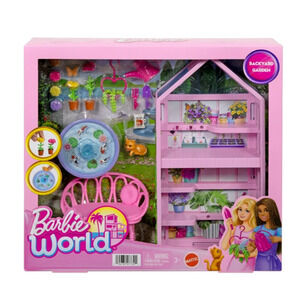 Barbie World Backyard Garden Playset 17 Accessories NWT